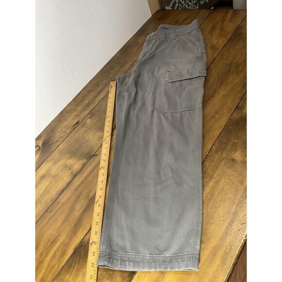 Duluth Trading Co Pants Men's Olive 34x30 Cargo Pocket Flex Fire Hose Workwear - Picture 10 of 10